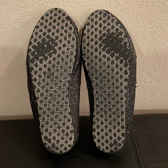 Black Glitter Toms - Picture 7 of 8